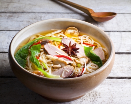 Smoked Duck and Noodle Soup Recipe