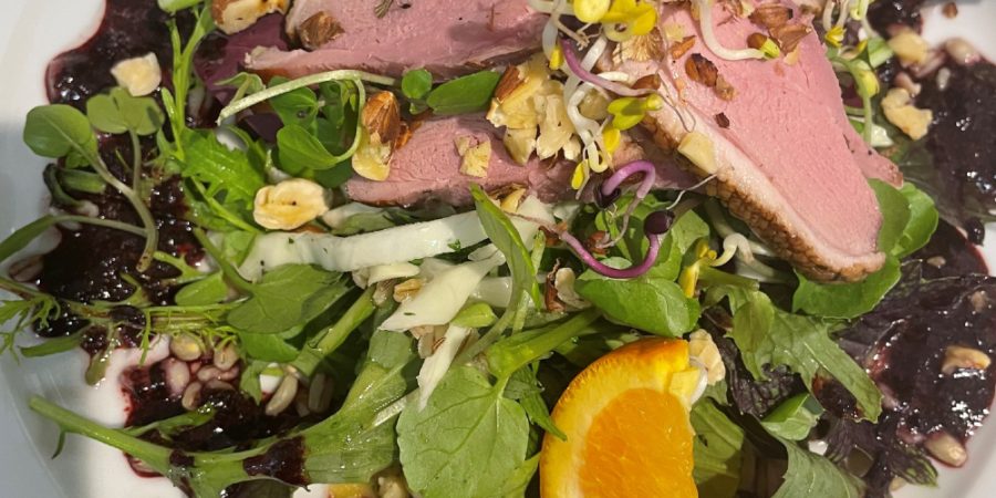 Smoked Duck and Roasted Hazelnut Salad Recipe.