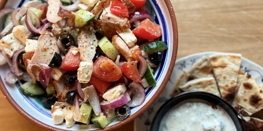 Smoked Chicken Greek Salad